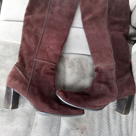 Womens Kampala knee high sued leather boots boots - Picture 3 of 4